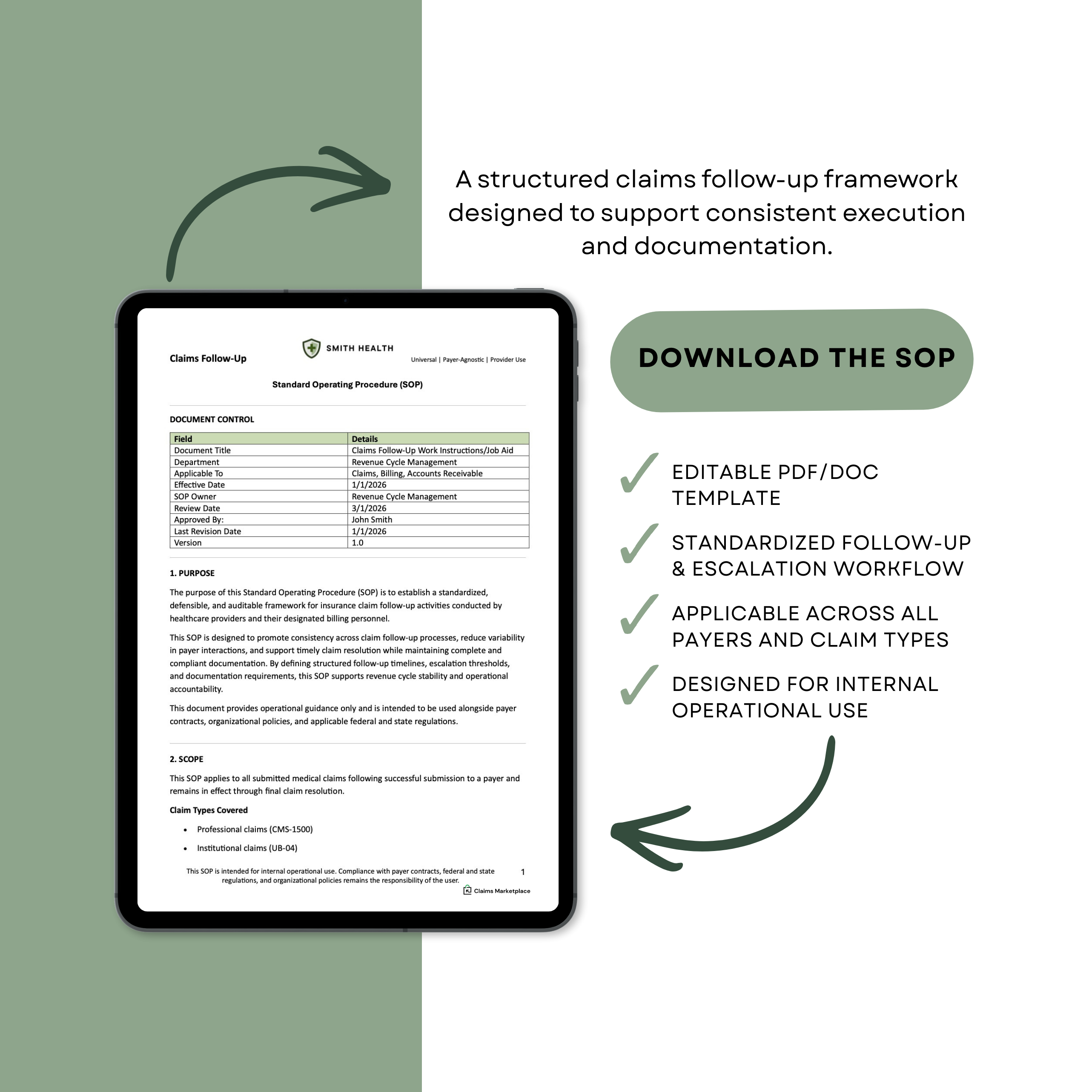Claims Follow-Up SOP Template